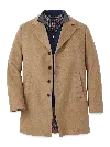 Paul Fredrick Wool Blend Topcoat In Brown