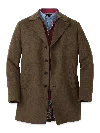 Paul Fredrick Wool Blend Topcoat In Green
