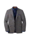 Paul Fredrick Wool Check Single Breasted Notch Lapel Sport Coat In Gray
