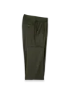 Paul Fredrick Wool Flannel Solid Pleated Pants In Green
