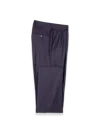 Paul Fredrick Wool Flannel Solid Flat Front Pants In Purple