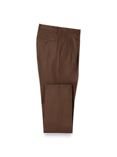 PAUL FREDRICK WOOL GABARDINE PLEATED PANTS