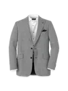 Paul Fredrick Wool Houndstooth Single Breasted Peak Lapel Sport Coat In Gray