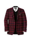 Paul Fredrick Wool Plaid Single Breasted Notch Lapel Sport Coat In Multi