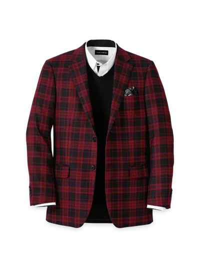 Paul Fredrick Wool Plaid Single Breasted Notch Lapel Sport Coat In Multi