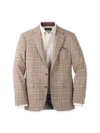 Paul Fredrick Wool Plaid Single Breasted Notch Lapel Sport Coat In Neutral