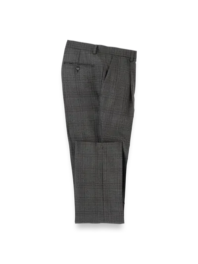Paul Fredrick Wool Plaid Single Pleat Suit Pants In Pink