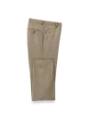 Paul Fredrick Wool Sharkskin Flat Front Pants In Brown