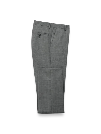 Paul Fredrick Wool Sharkskin Flat Front Pants In Pink