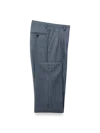 Paul Fredrick Wool Sharkskin Pleated Pants In Gray