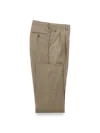 Paul Fredrick Wool Sharkskin Flat Front Pants In Green