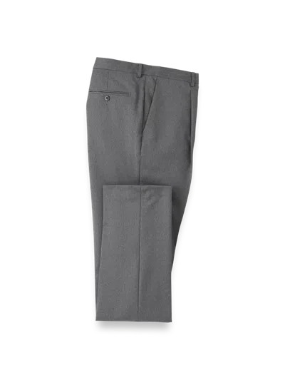 Paul Fredrick Wool Single Pleat Pants In Gray