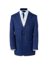 Paul Fredrick Wool Solid Single Breasted Notch Lapel Suit Jacket In Blue