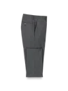 Paul Fredrick Wool Stretch Bengaline Flat Front Suit Pants In Gray