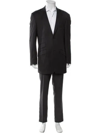 Pre-owned Paul Fredrick Wool Two-piece Blazer In Gray