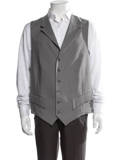 Pre-owned Paul Fredrick Wool Vest In Gray