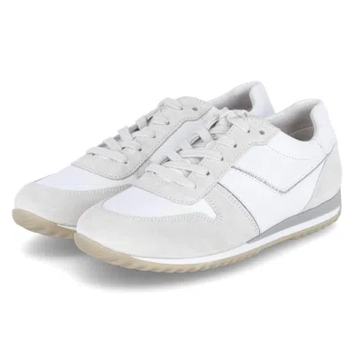 Pre-owned Paul Green 5332-05 Damen Low Sneaker Weiss Leder-textil-mix