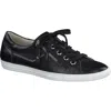 Paul Green Addie Sneaker In Black Leather