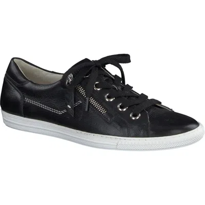 Paul Green Addie Sneaker In Black Leather