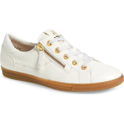 Paul Green Addie Sneaker In Cream Nappa