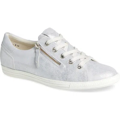 Paul Green Addie Sneaker In Silver Metallic Vintage
