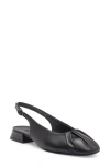Paul Green Adele Slingback Flat In Black Soft Nappa