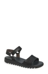 Paul Green Adlee Sandal In Black Grained