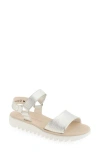 Paul Green Adlee Sandal In Silver Metallic Cervo