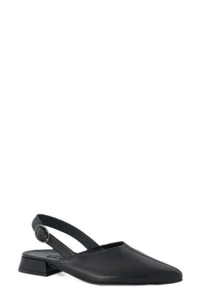 Paul Green Aladdin Slingback Point Toe Flat In Black