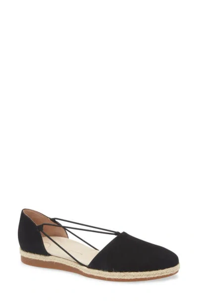 Paul Green Alegra Flat In Black Sand Sportnubuk