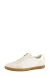 Paul Green Alison Sneaker In Ivory Soft Suede Leather