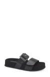Paul Green Aloha Slide Sandal In Black Future Nappa