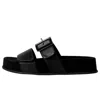 Paul Green Aloha Slides Black Future Nappa 6157-047bf Women's In Black
