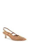 Paul Green Amica Slingback Pointed Toe Pump In Sisal Diva Combo
