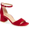 Paul Green Ankle Strap Sandal In Red