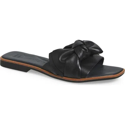 Paul Green Annie Slide Sandal In Black Future Nappa