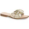 Paul Green Annie Slide Sandal In Platino Metallic Future