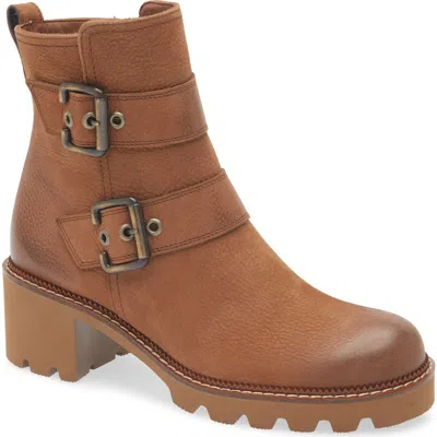 Paul Green Balboa Moto Boot In Brown