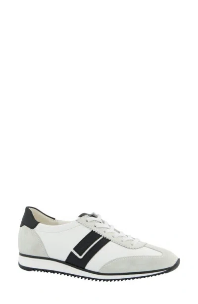 Paul Green Bellevue Sneaker In Milk White Black Combo
