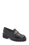 Paul Green Billie Lug Sole Loafer In Black