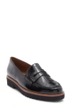 Paul Green Carmel Lug Penny Loafer In Black