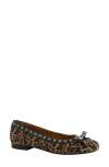Paul Green Chrissy Grommet Ballet Flat In Black