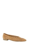 Paul Green Daisy Pointed Toe Flat In Brown