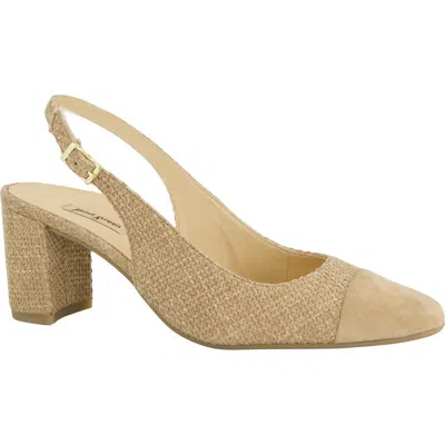 Paul Green Dallas Slingback Cap Toe Pump In Neutral