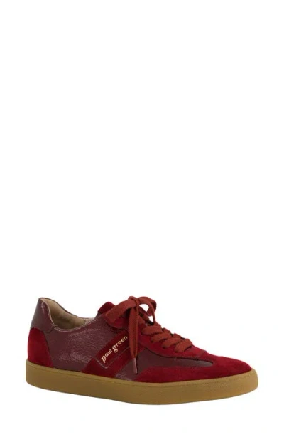 Paul Green Dalton Sneaker In Wine Combo