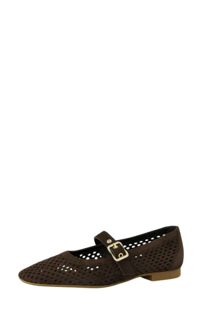 Paul Green Dana Mary Jane Flat In Brown