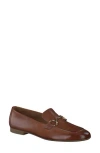 Paul Green Daphne Flat In Cognac Leather