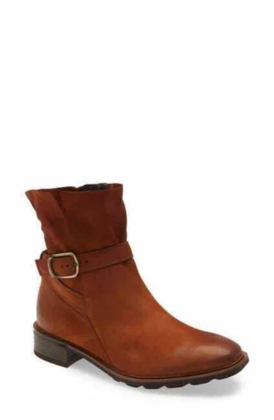 Paul Green Denver Belted Biker Boots Suede Leather In Brown