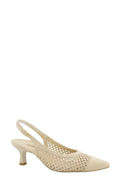 Paul Green Derby Slingback Pump In White