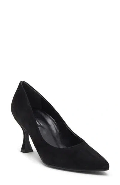 Paul Green Diana Pointed Toe Pump In Black Suede